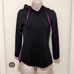 Marc New York Active Runner Thin Hooded Long Sleeve Top Black Size XS